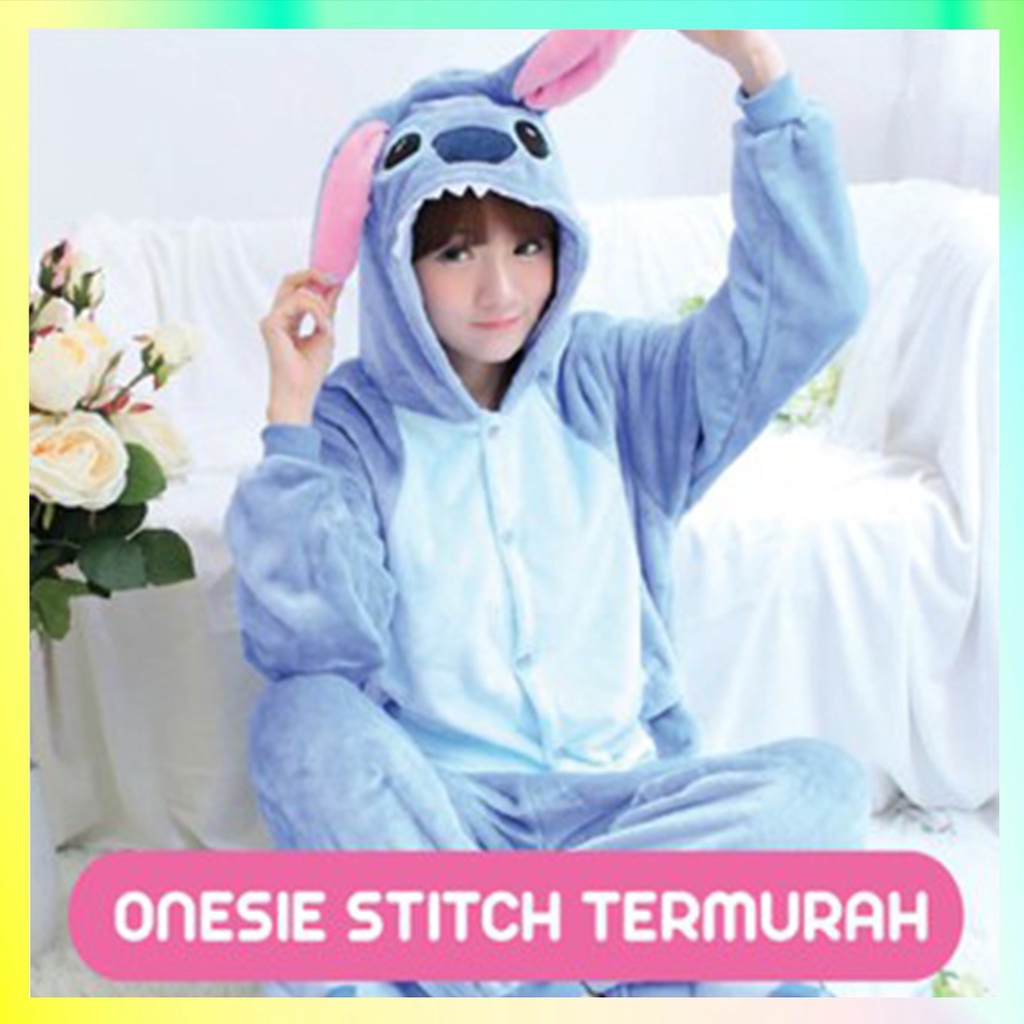 ONESIE KOSTUM KIGURUMI BAJU PIYAMA STITCH DEWASA