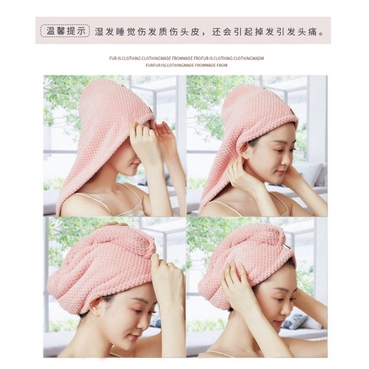 Handuk Pengering Rambut Kepala Hair Towel Handuk Keramas Cepat Kering Bahan Quick Dry Model Topi