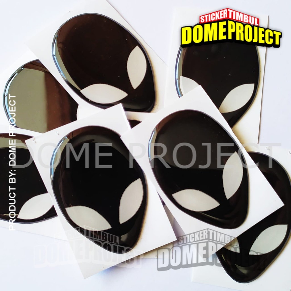 STIKER MOTOR ALIENWARE HEAD STIKER RESIN TIMBUL AKSESORIES PC GAMING STIKER RESIN LENTUR