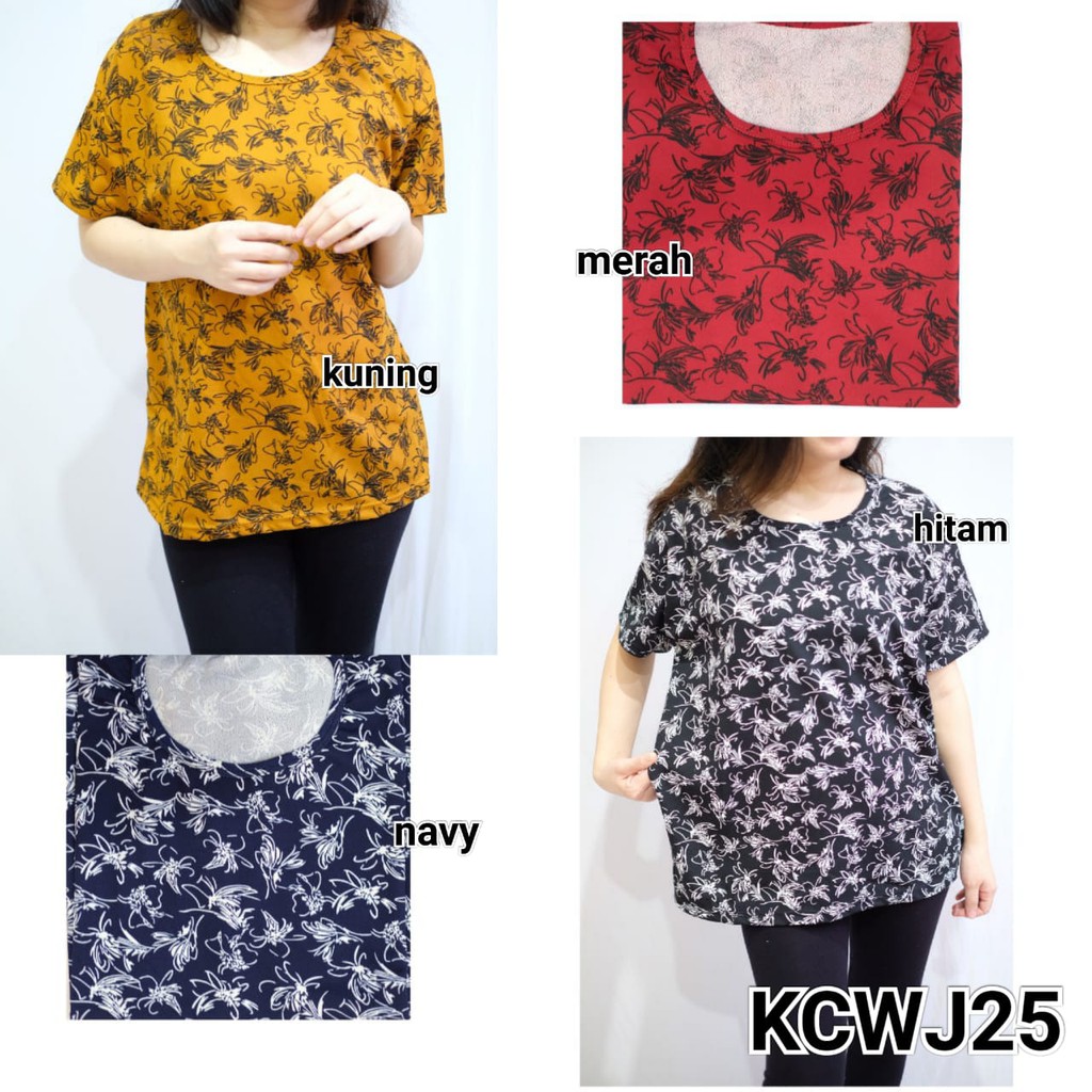 HB FO - KAOS CORAK JUMBO BUNGA BUTTERFLY KCWJ25