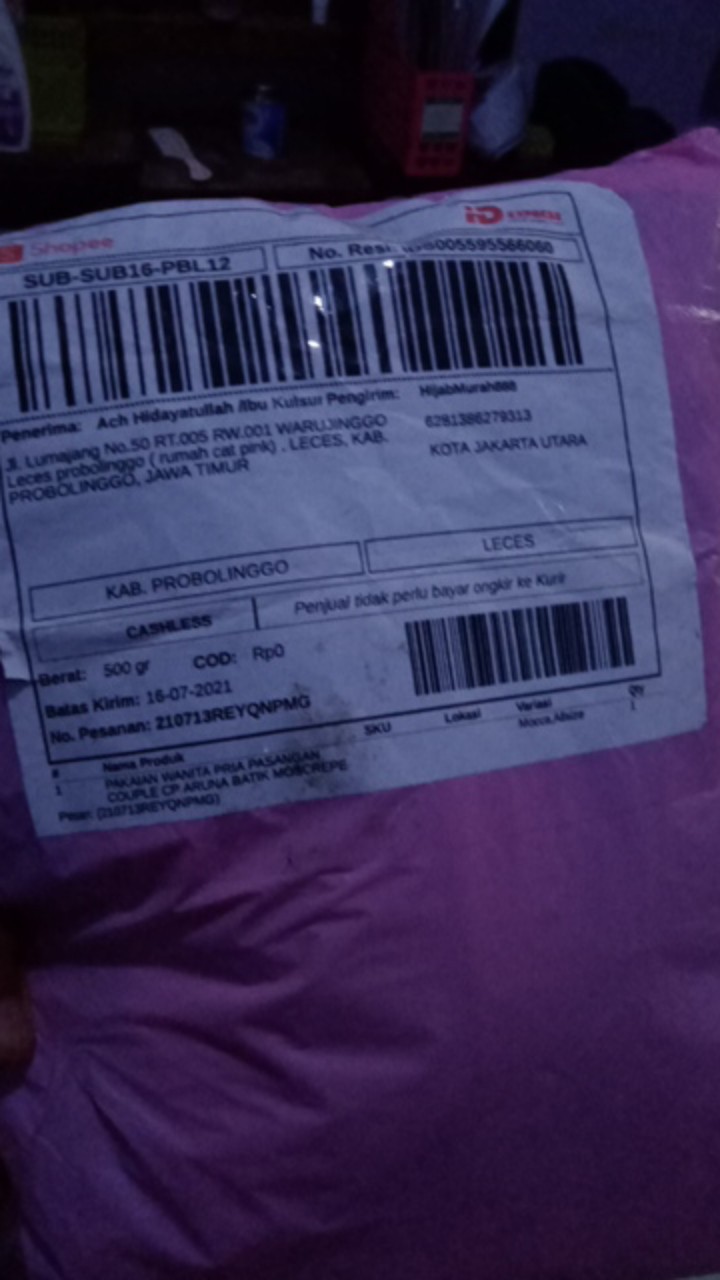 Pakaian Wanita Pria Pasangan Couple Cp Aruna Batik Moscrepe