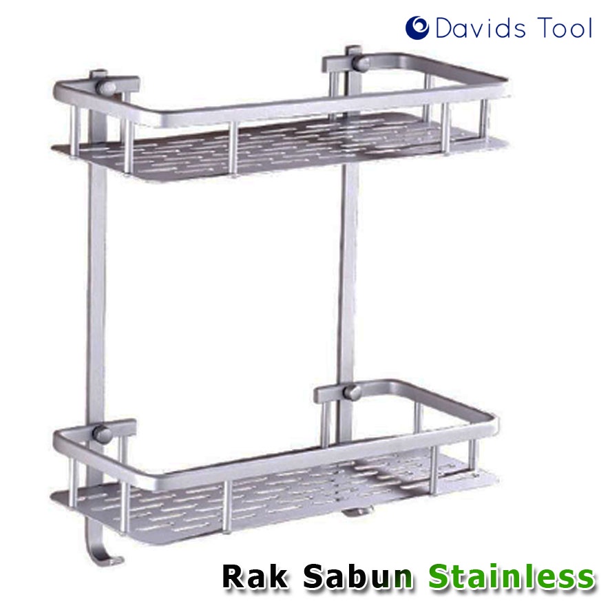 Rak Sabun Kamar Mandi Wc Tempat Susun Dinding Stainless