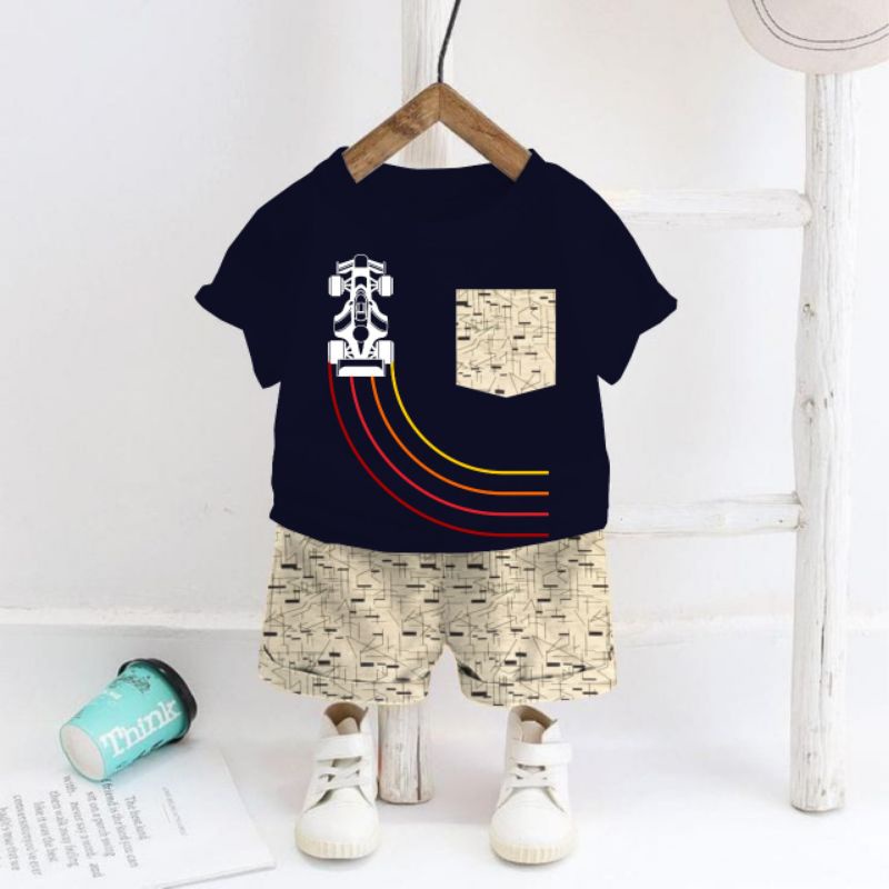 SETELAN ANAK MURAH / SETELAN ANAK COWOK MURAH / SETELAN ANAK LAKI MURAH / BAJU ANAK MURAH / SETELAN BERMAIN ANAK-HITAM
