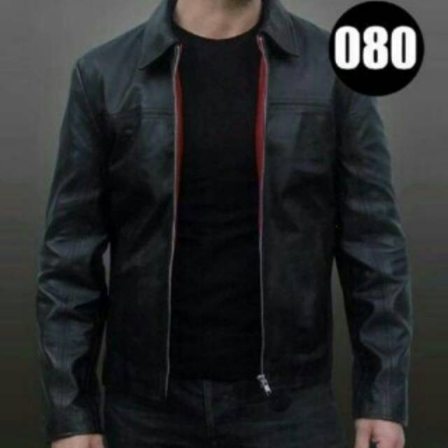 Jaket motor keren / Jaket Safari / Jaket kulit kerah / Jaket gaul