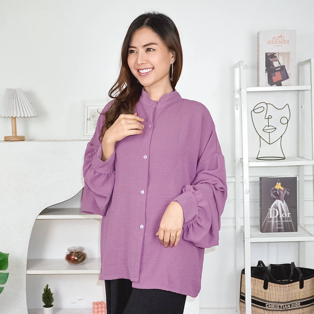AFI - MC - ⭐️ PREMIUM AIRFLOW CRINCLE ⭐️ Devana Blouse CRINCLE