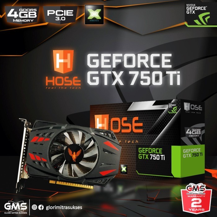 VGA HOSE GeForce GTX 750 Ti 4GB GDDR5 - Garansi Resmi 2 Tahun