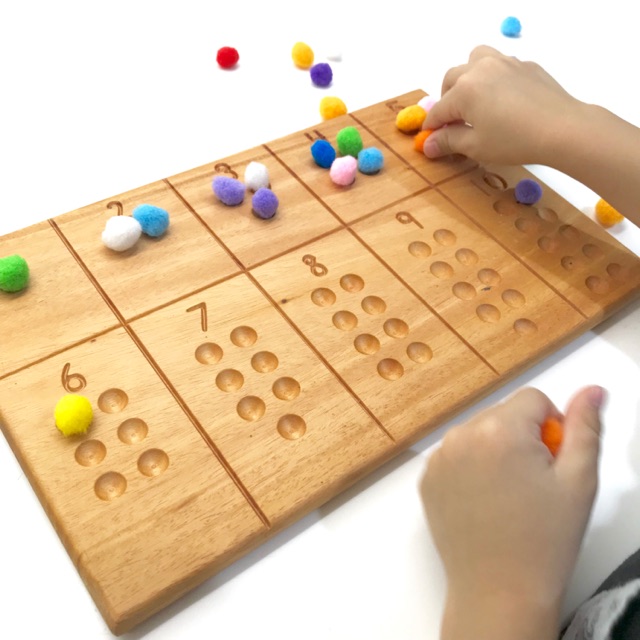 

Montessori wooden tracing board “numbers”
