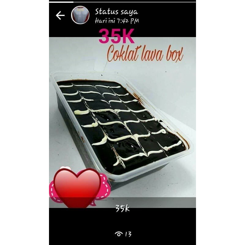 

cake lumer choco lava box