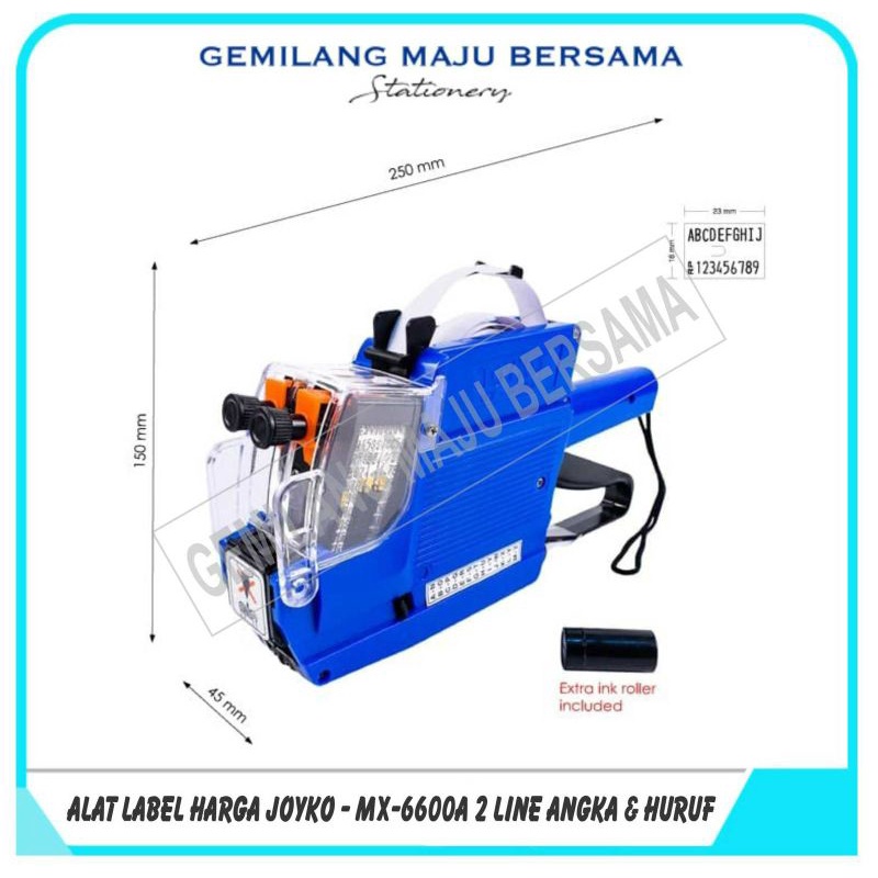

Alat / Mesin Label Harga / Labeller Joyko MX 6600-A ( Angka & Huruf )