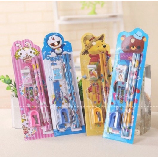 

Alat tulis anak karakter lucu 5 in 1