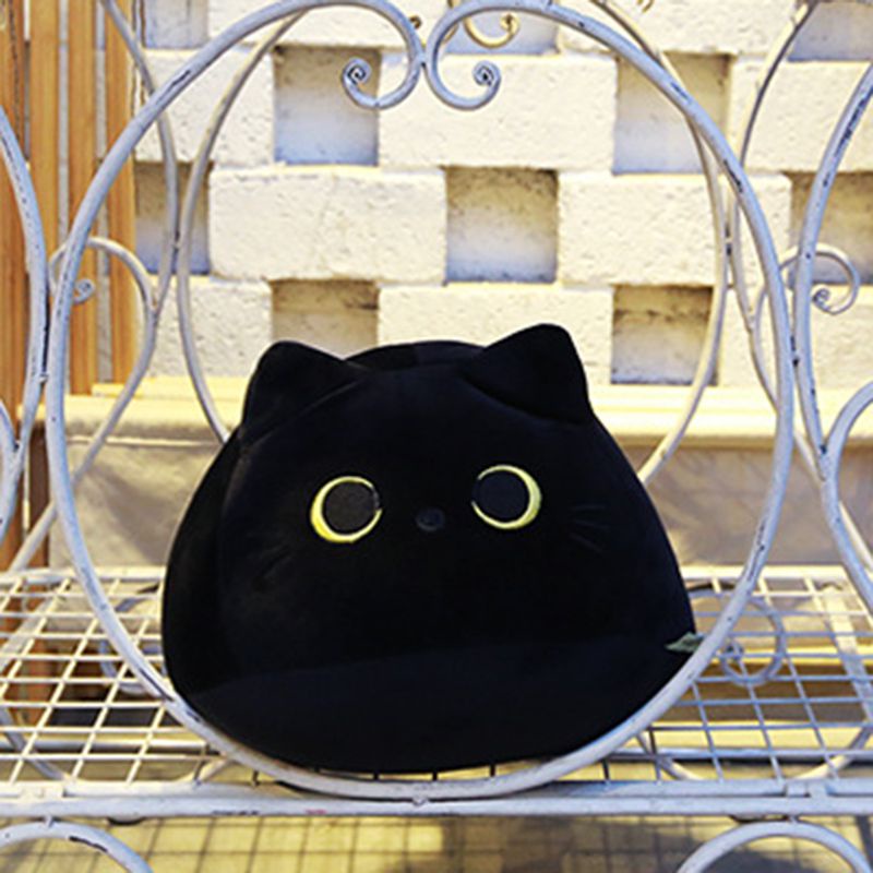 Black Cat Shaped Lovely Cartoon Animal Stuffed Toys Soft Plush Pillows Doll