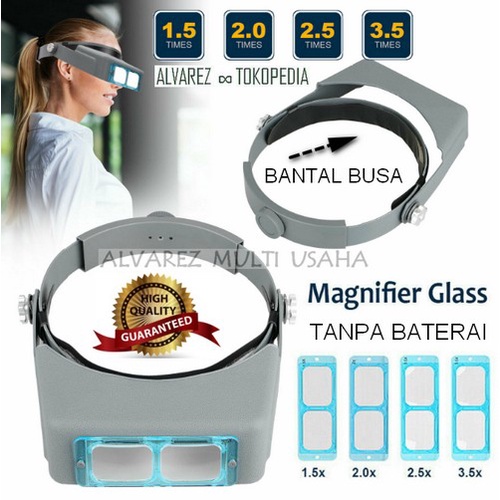 

Head Wearing Magnifier Loop / Optivisor Loupe Kaca Pembesar Objek