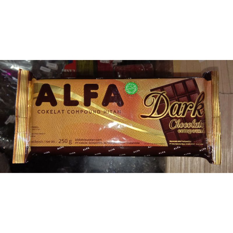 

Alfa cokelat compound hitam/Cokelat batang 250g