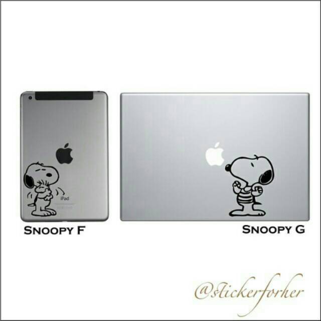 Stiker Laptop anjing Snoopy Lucu