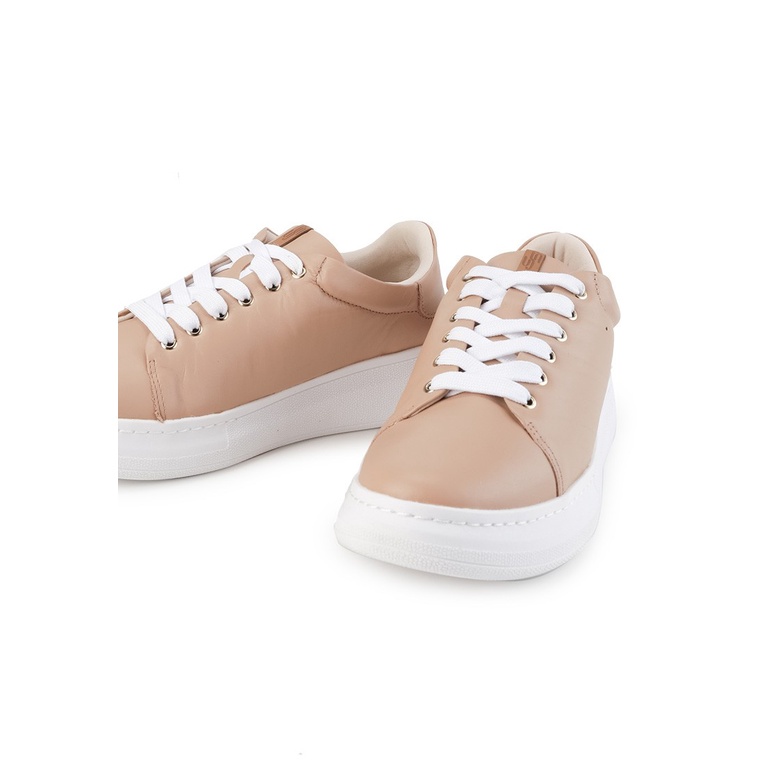 SEPATU SNEAKER KULIT OBERMAIN WANITA ORIGINAL CASUAL KETS COKLAT OW02