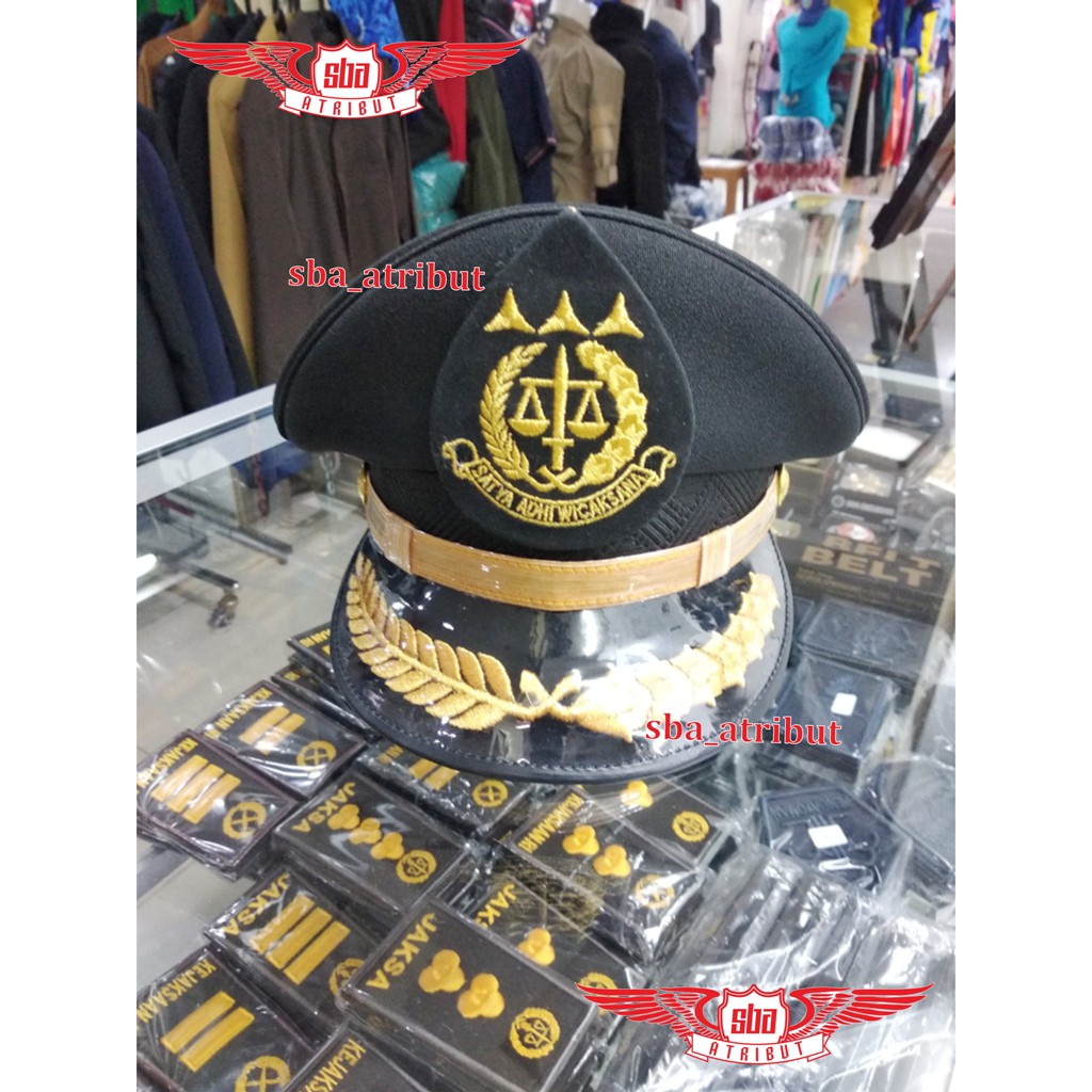 TOPI PET JAKSA KEJAKSAAN RI PAMEN PRIA GOL 3D 4A 4B