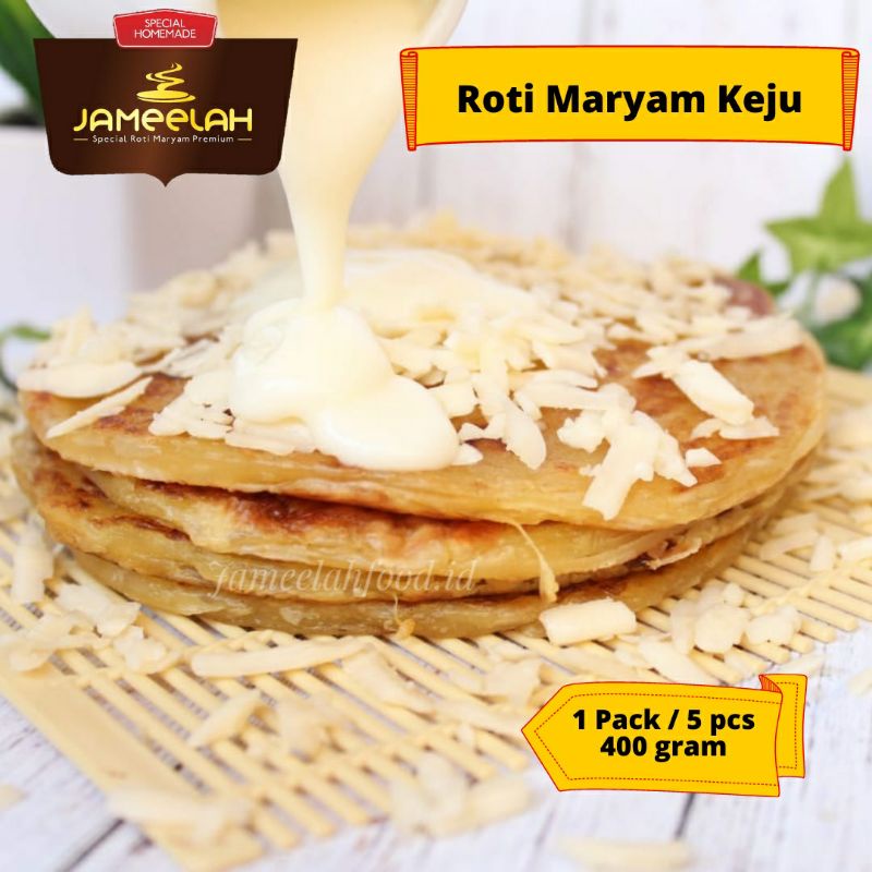 

ROTI MARYAM KEJU / ISI 5 PCS PER PACK / ROTI CANAI / CANE / FROZEN FOOD / CANAI FROZEN / CAMILAN SNACK / ROTI MARYAM JAMEELAH SURABAYA / KHAS ARAB/