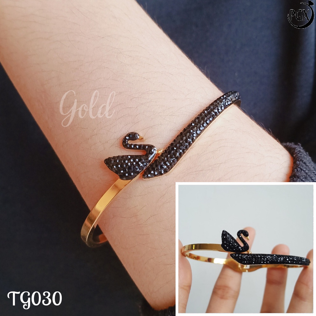 PGX Gelang Titanium Wanita Anti Karat Aksesoris Fashion Perhiasan Bangle Premium - TG030