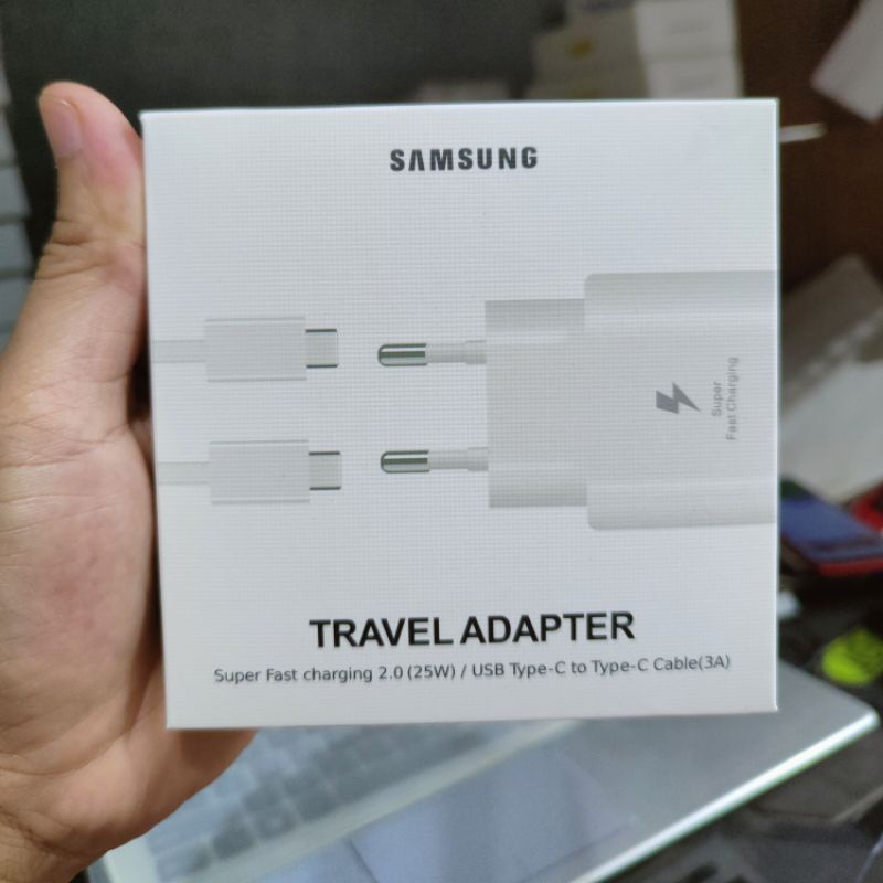 CHARGER SAMSUNG 25W FAST CHARGING TYPE C TO C ORIGINAL A70 A71 A72