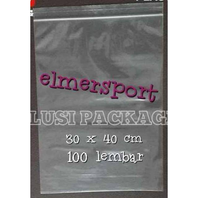 TERMURAH PLASTIK KLIP TRANSPARAN UKURAN 30x40 ISI (100 lembar) CLIP ZIPLOCK PLASTIK BENING SERBAGUNA