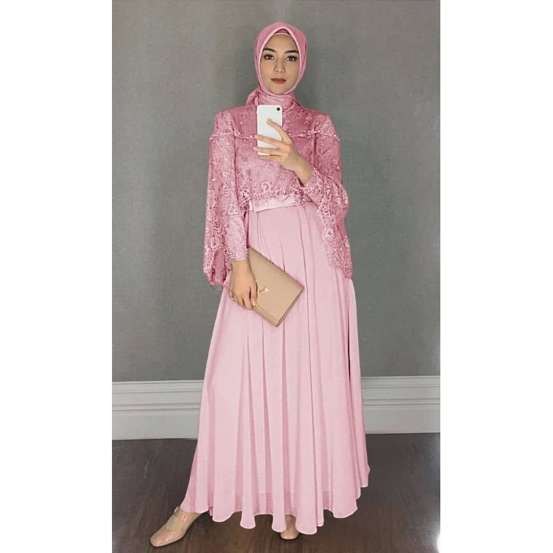 XC - Maxi Chikita Wanita / Maxi Dress Terbaru / Maxi Populer / Maxi Trendy Kekinian / Fashion Muslim-Dusty