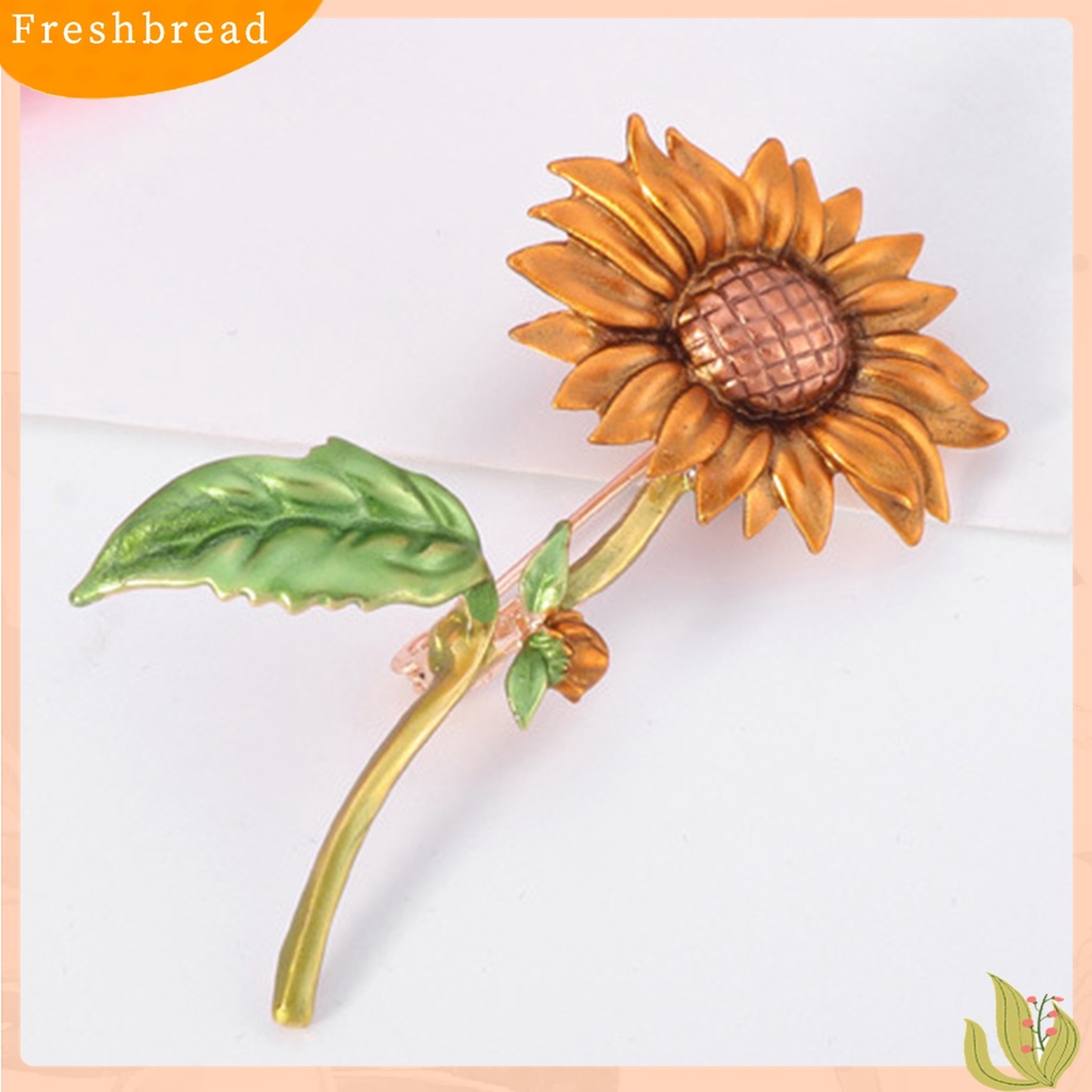 Terlaris Summer Style Sunflower Shape Jewelry Gift Creative Brooch Pin for Party