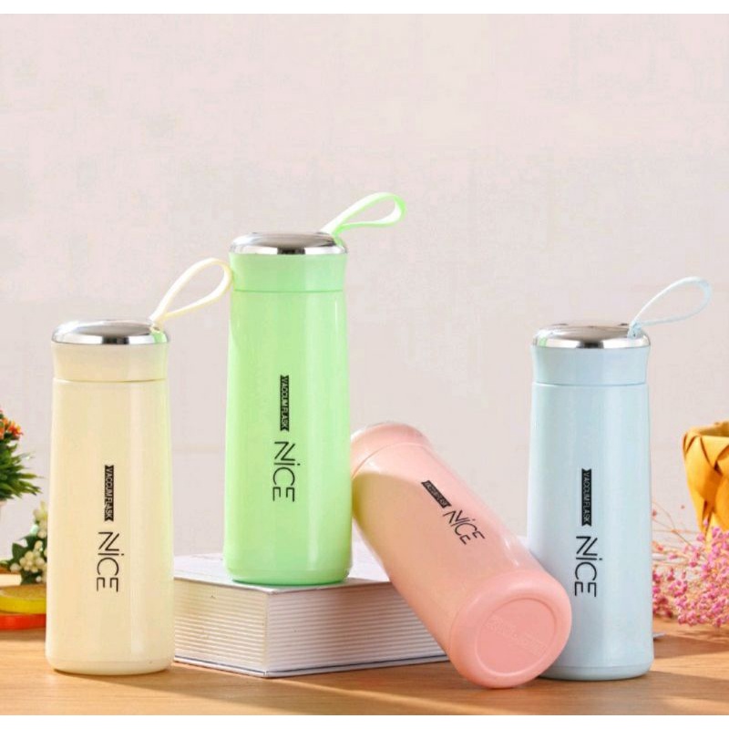 Botol minum kaca NICE vaccum flask termos tumbler kaca