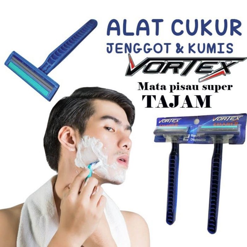 CUKURAN KUMIS JENGGOT VORTEX CUKUR 2 MATA / ALAT PISAU