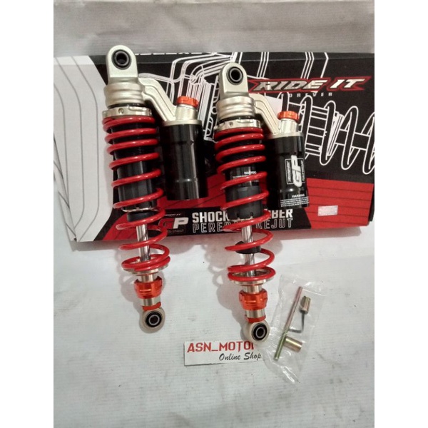 Shockbreaker Tabung Ride it GP Extreme UK 280,  320 dan 340 Double Klik fungsi Grey Merah kuning, hitam gold series