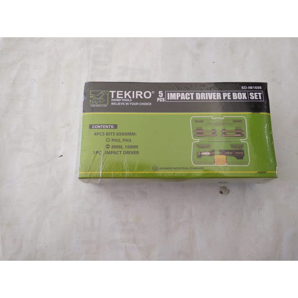 Tekiro IMPACT DRIVER SET 5 PCS PE BOX TEKIRO OBENG KETOK 5 PCS BOX PE PLASTIK SD-IM1698