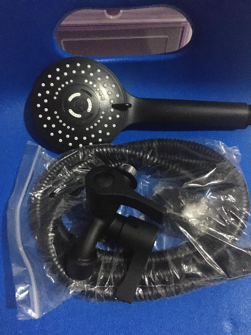 Paket Shower Black Hitam + Kran Cabang Promo