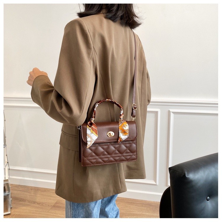 TM-76 tas selempang mini sling bag wanita brown vintage import