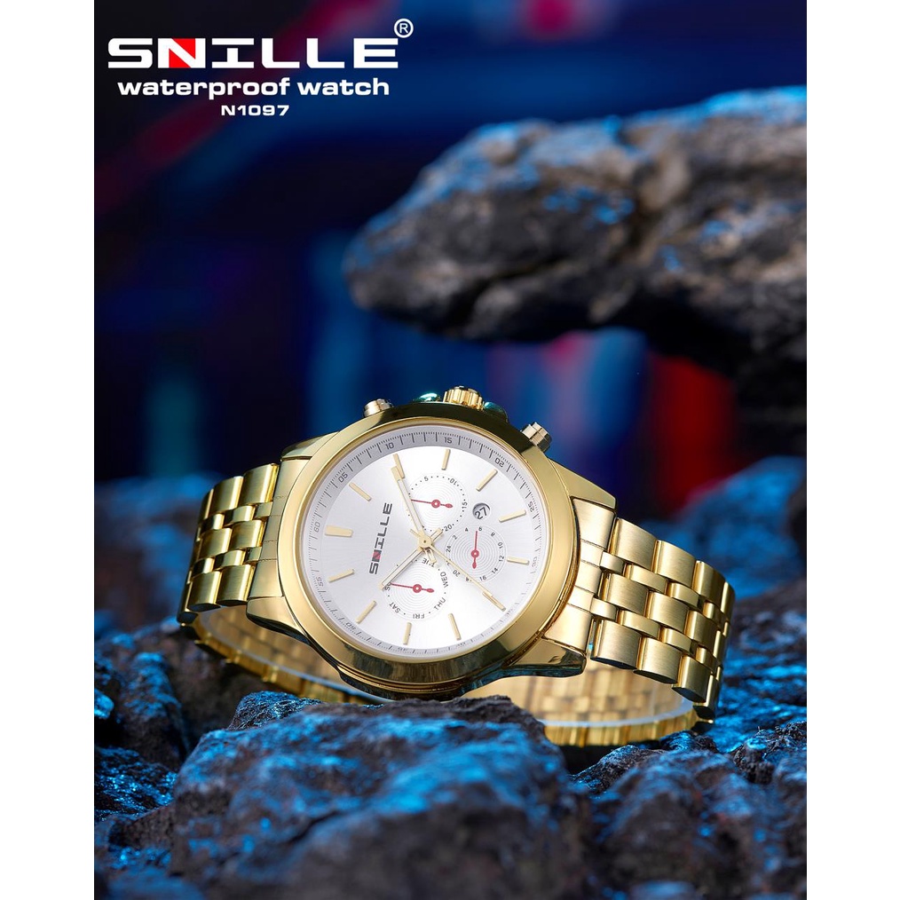 JAM TANGAN PRIA SNILLE ORIGINAL ANTI AIR RANTAI FASHION WATERPROOF