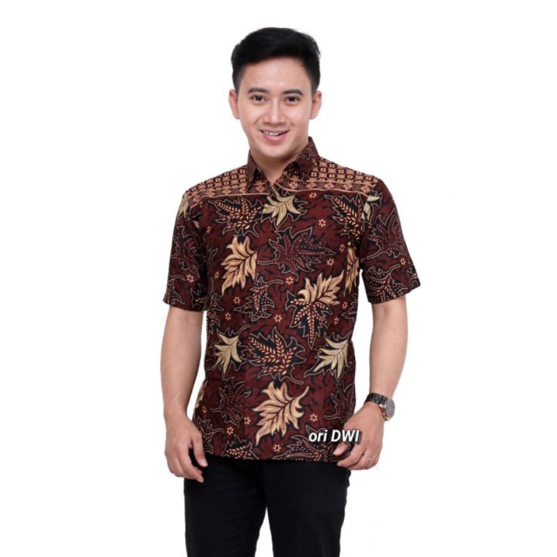 Kemeja hem batik printing m l xl