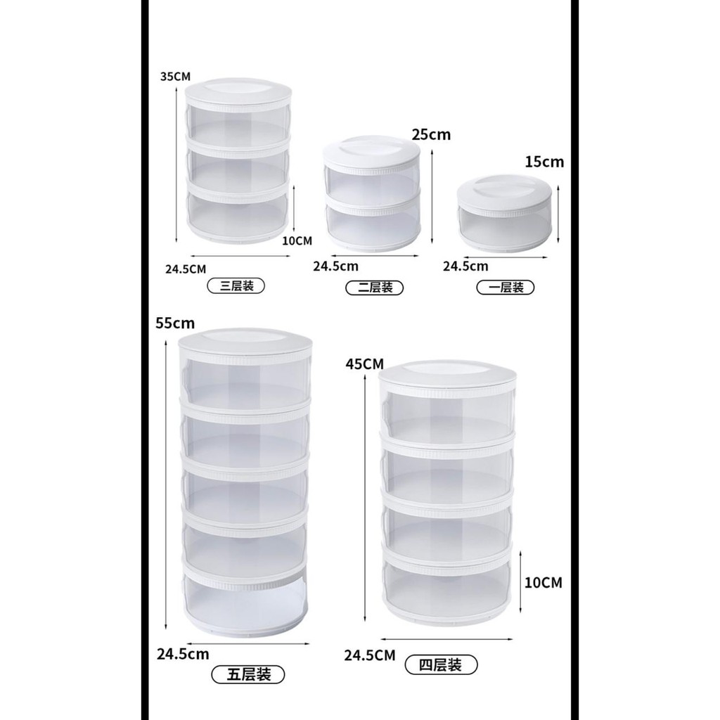 [5 SUSUN] TUDUNG SAJI MULTI STORAGE 5 SUSUN WARNA WARNI / FOOD COVER RAK MAKANAN / TEMPAT MAKANAN