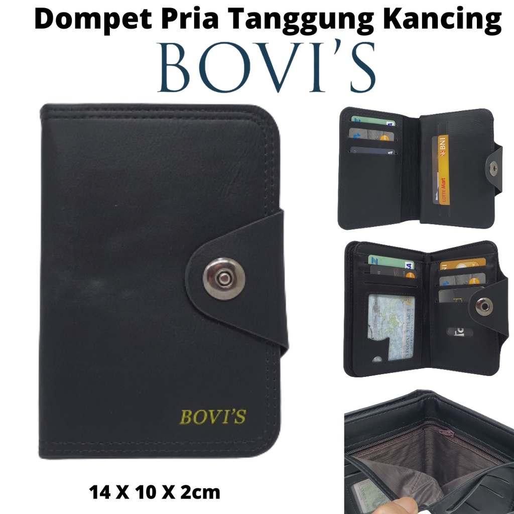 Dompet Pria Tanggung 3/4 Import Original Bovis Branded Model Keren Anak Muda Terbaru dan Kekinian Harga Murah Terjangkau Kualitas Distro Bahan Premium