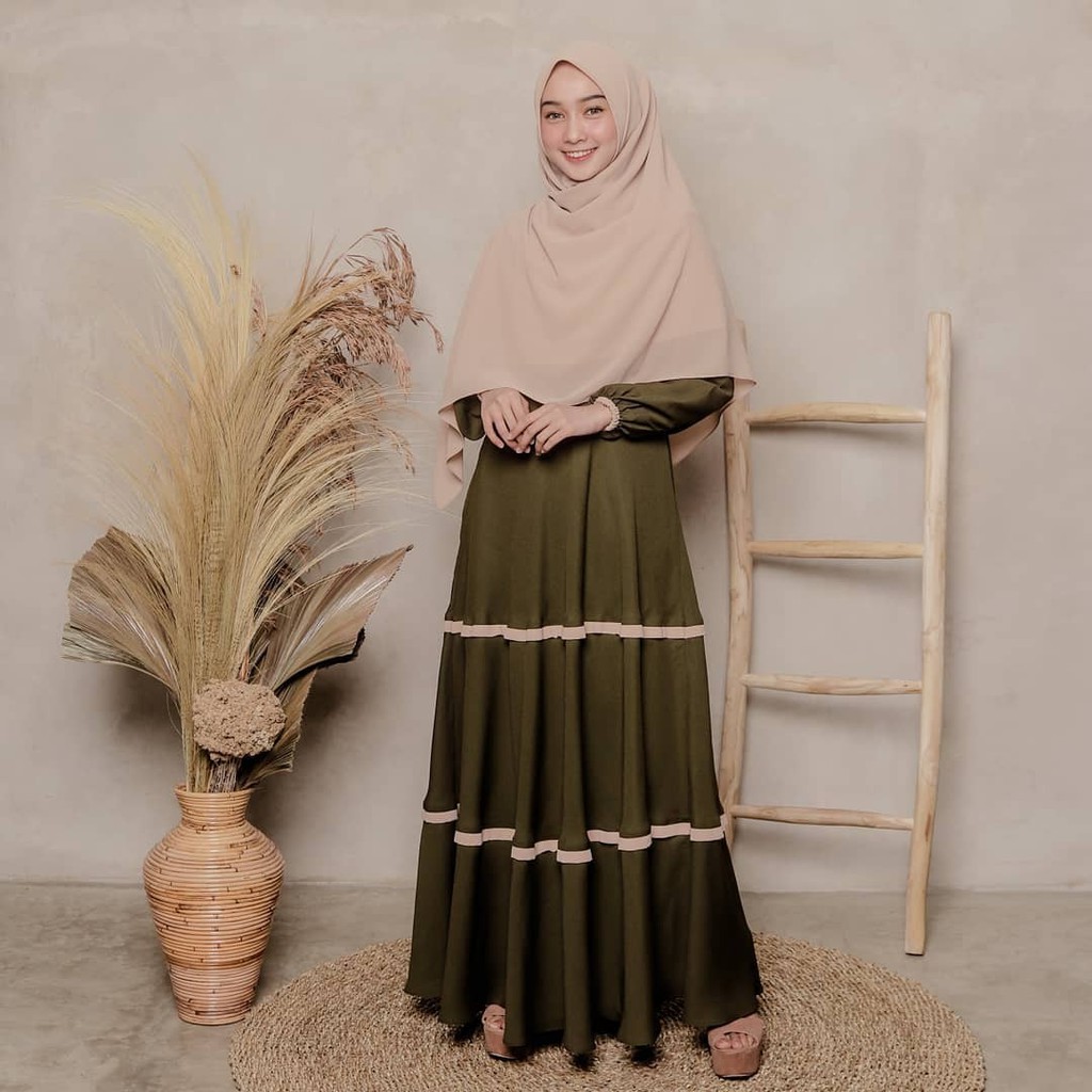 Setelan Gamis Syari Zasmine Syari Dan Khimar / Setelan Gamis Khimar / Gamis Syari / Khimar Syari
