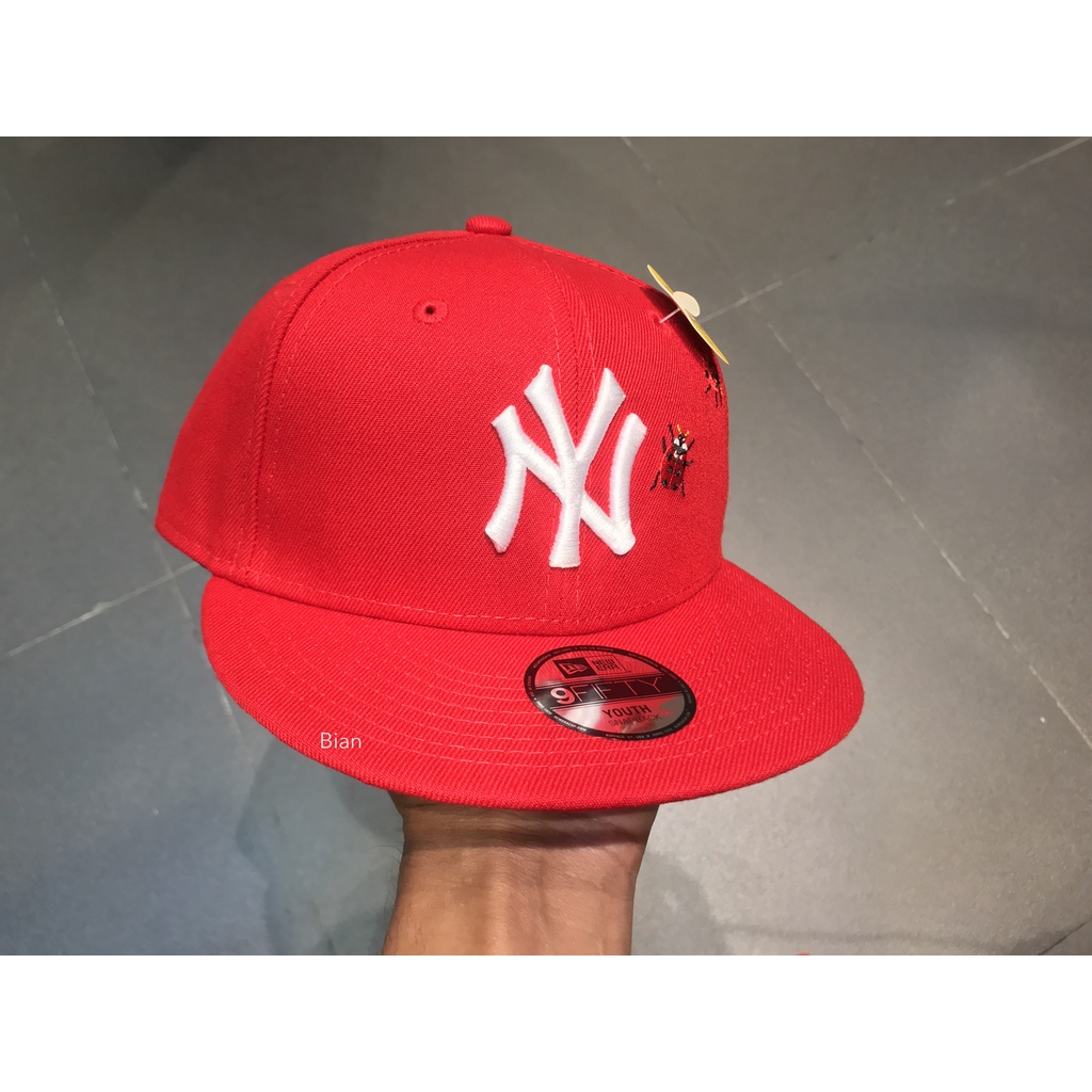 Topi Anak New Era Kids 9Fifty New York Yankees Ladybugs Red/White Snapback 100% Original Resmi