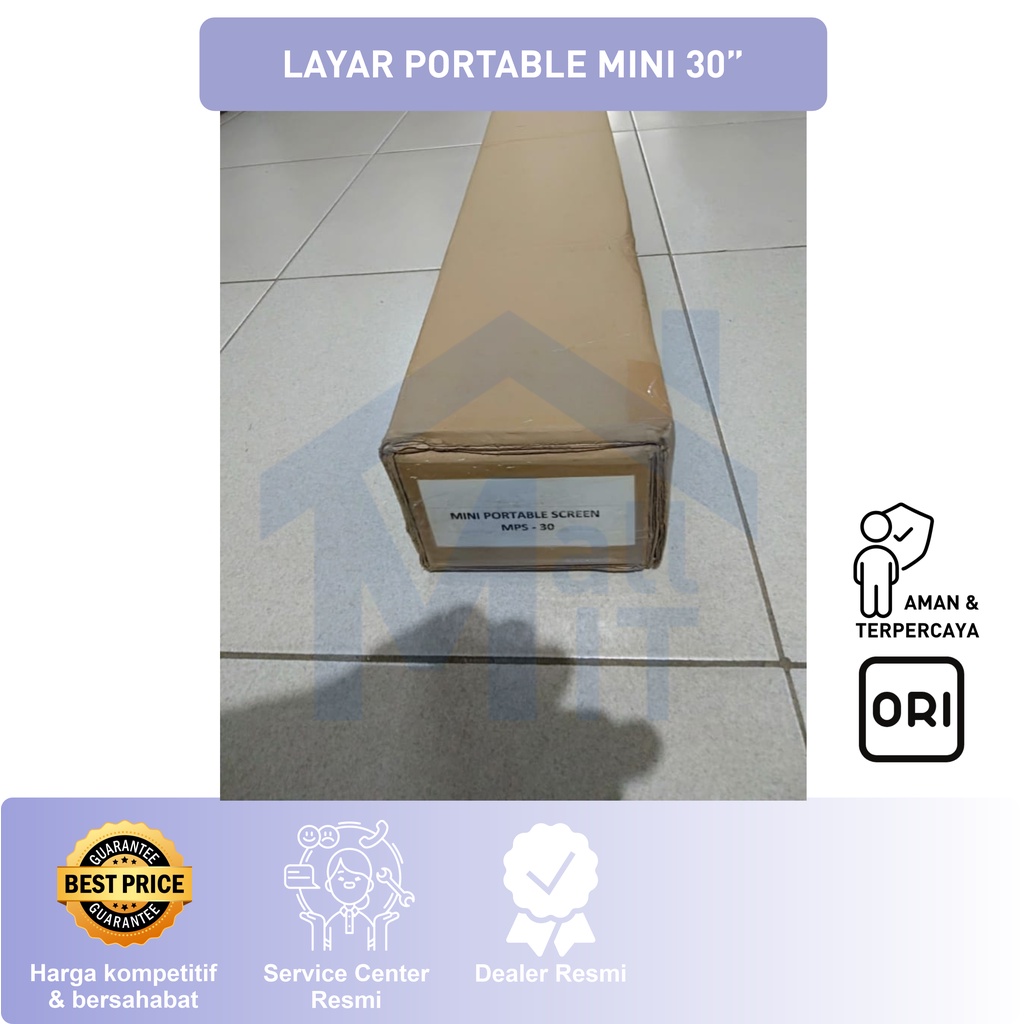 LAYAR PORTABLE MINI SCREEN 30 INCHI