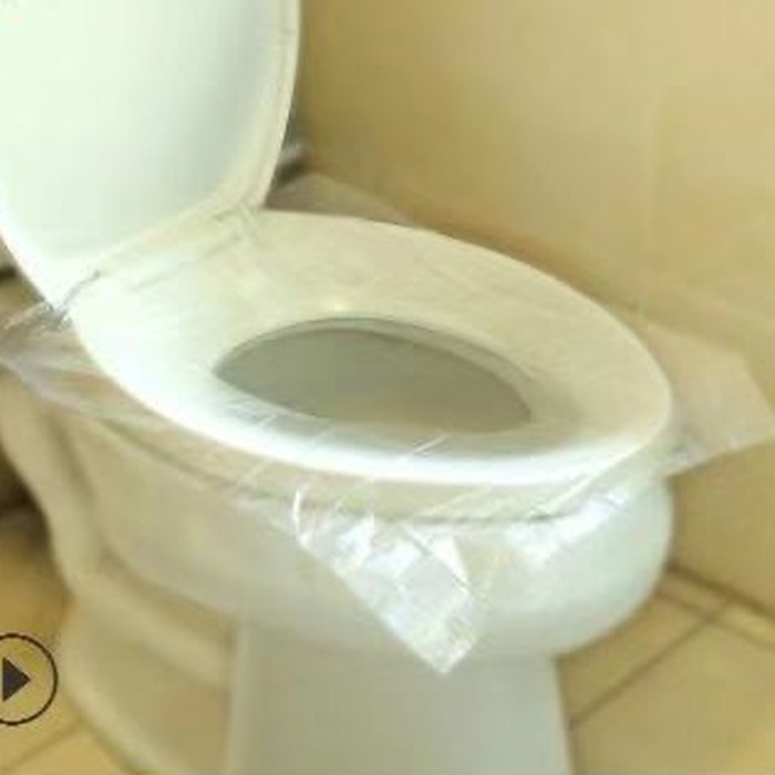 10pcs Toilet Seat Covers Plastik Alas Duduk Tatakan Closet Kloset anti Bakteri