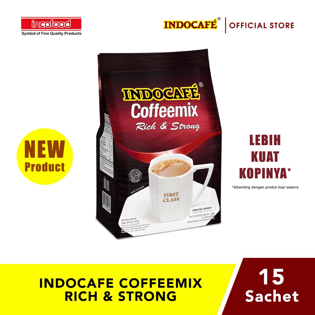 Indocafe Coffeemix Rich &amp; Strong (15 sachet) - Regular