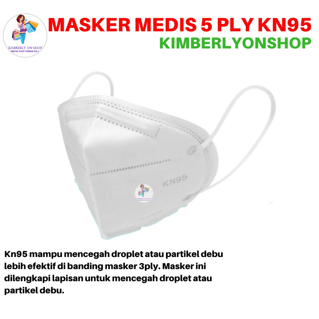 Kimberlyonshop WST Masker KN95 PLY Face Mask Makser Medis Isi 10PCS