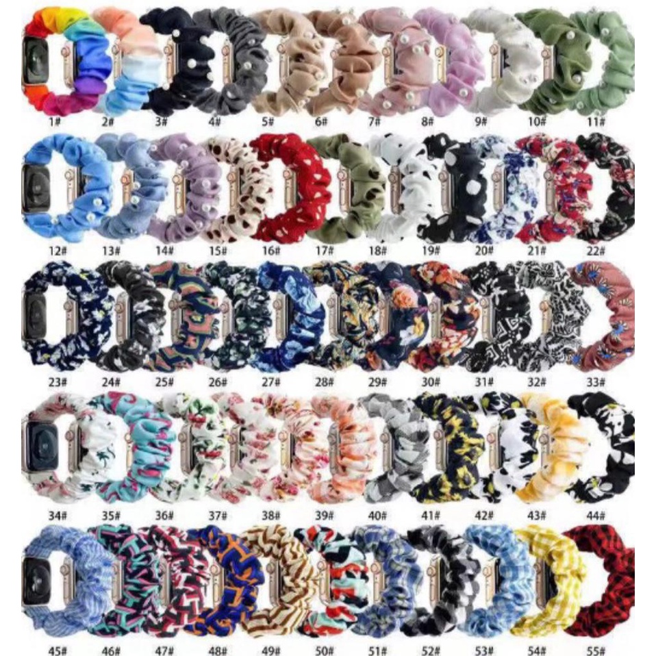 Strap Apple Watch Scrunchie Elastis Adjustable 38mm/40mm/41mm/42mm/44mm/45mm/49mm