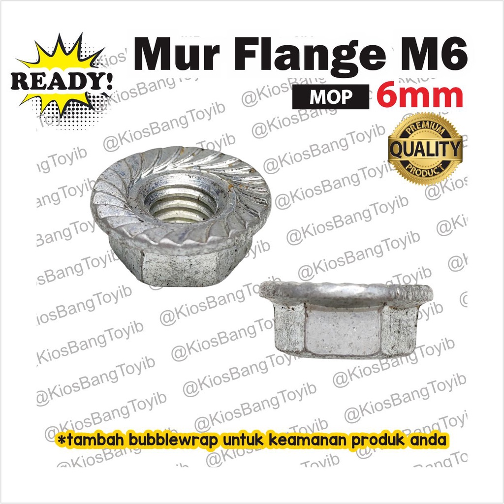 Mur Flange Topi M6 Mur Baut Plat Nomer