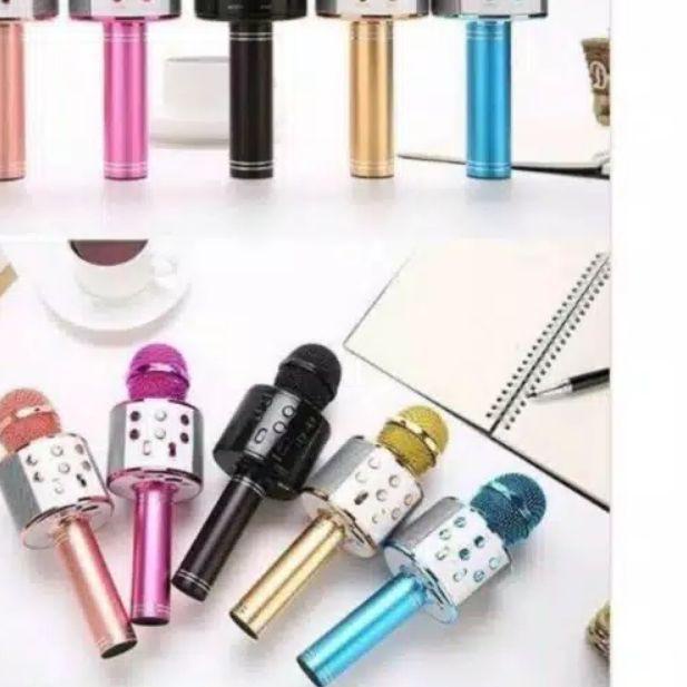 Mic Mikrofon Bluetooth WS858 Wireless Mix Karaoke Musik