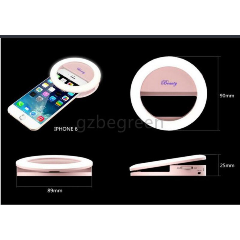 mini selfi ring light flash