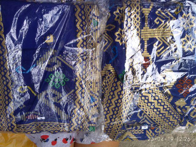 Sarimbit/ Couple Batik Rok N Blus Span Pendek Wanita Narita Prodo Biru