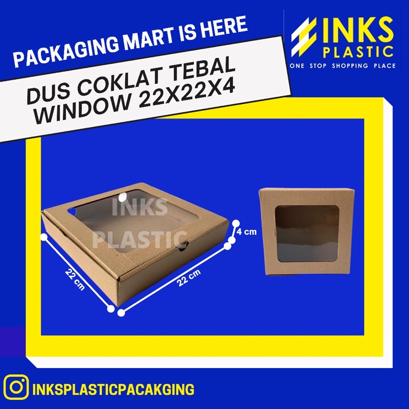

DUS HAMPERS WINDOW JENDELA/BOX KARTON TEBAL 22x22x4 CM (10 PCS)