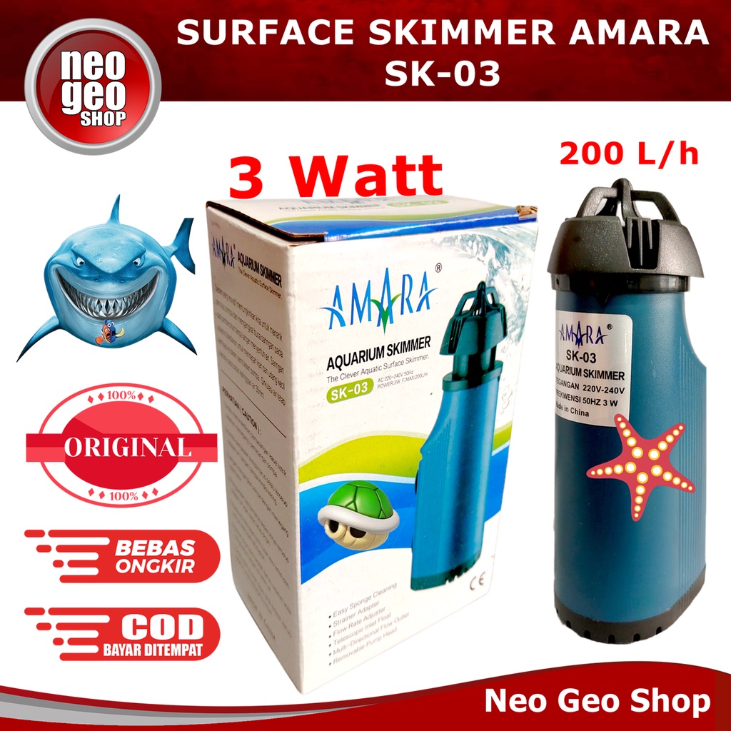 AMARA SK 03 SK03 SURFACE SKIMMER PROTEIN SKIMER AQUARIUM AQUASCAPE