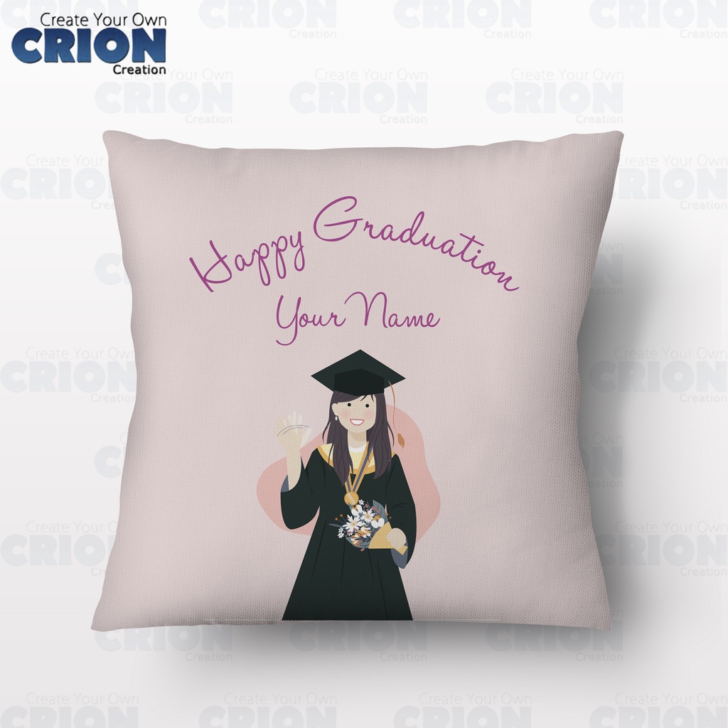 Bantal Wisuda / Graduation - Bisa custom Nama - souvenir/kado - By Crion